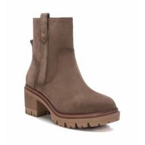 NEW XTI women's carmela suede booties in taupe